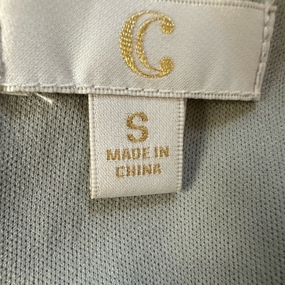 Charming Charlie Gray White Dots Chiffon Career Dress Size S Overlay Career Work - Picture 6 of 8